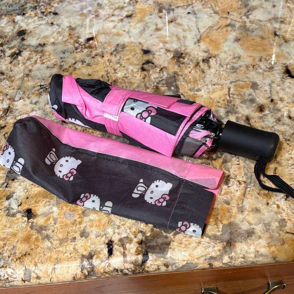 Hello Kitty Pink and Black Umbrella
